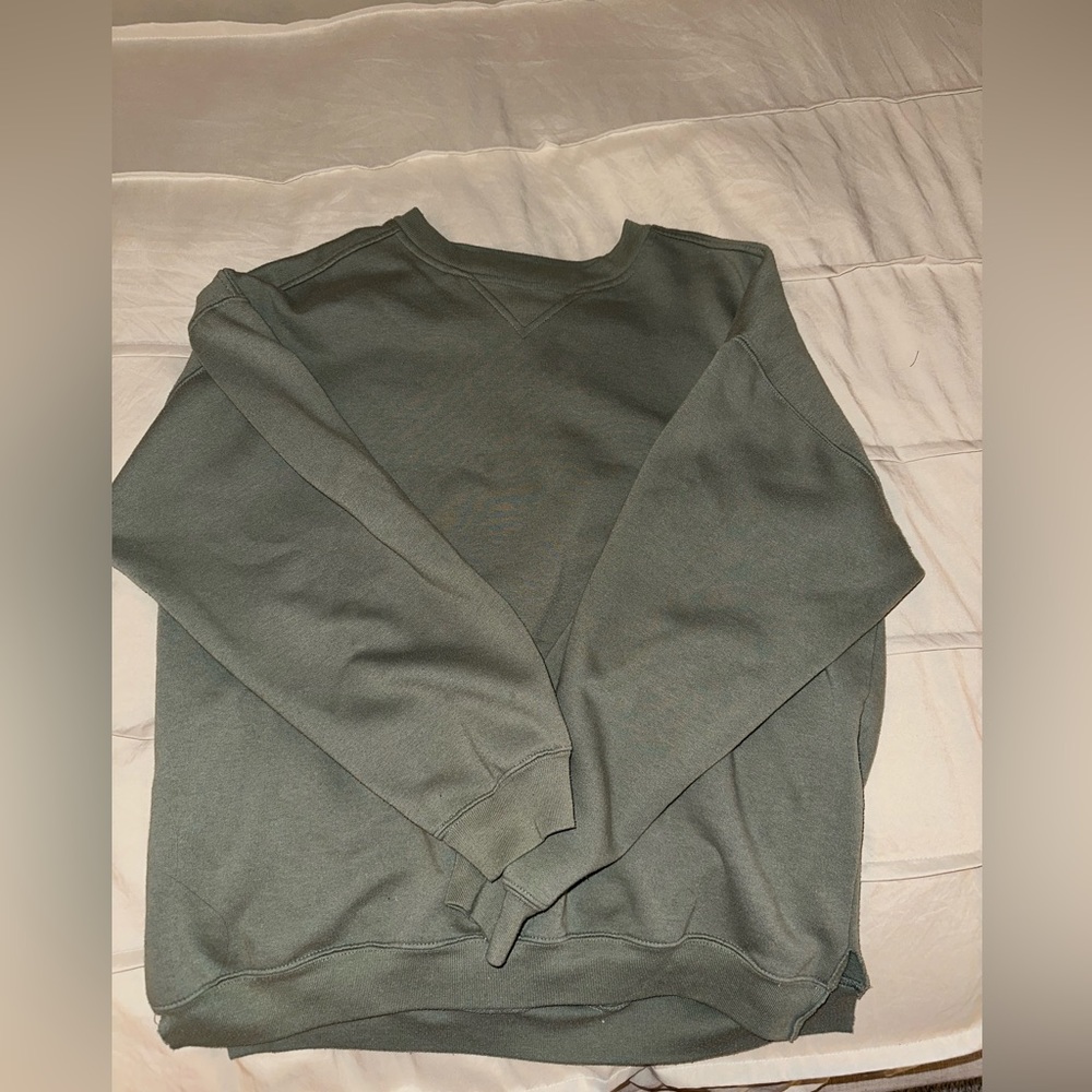 Army green crew neck sweatshirt